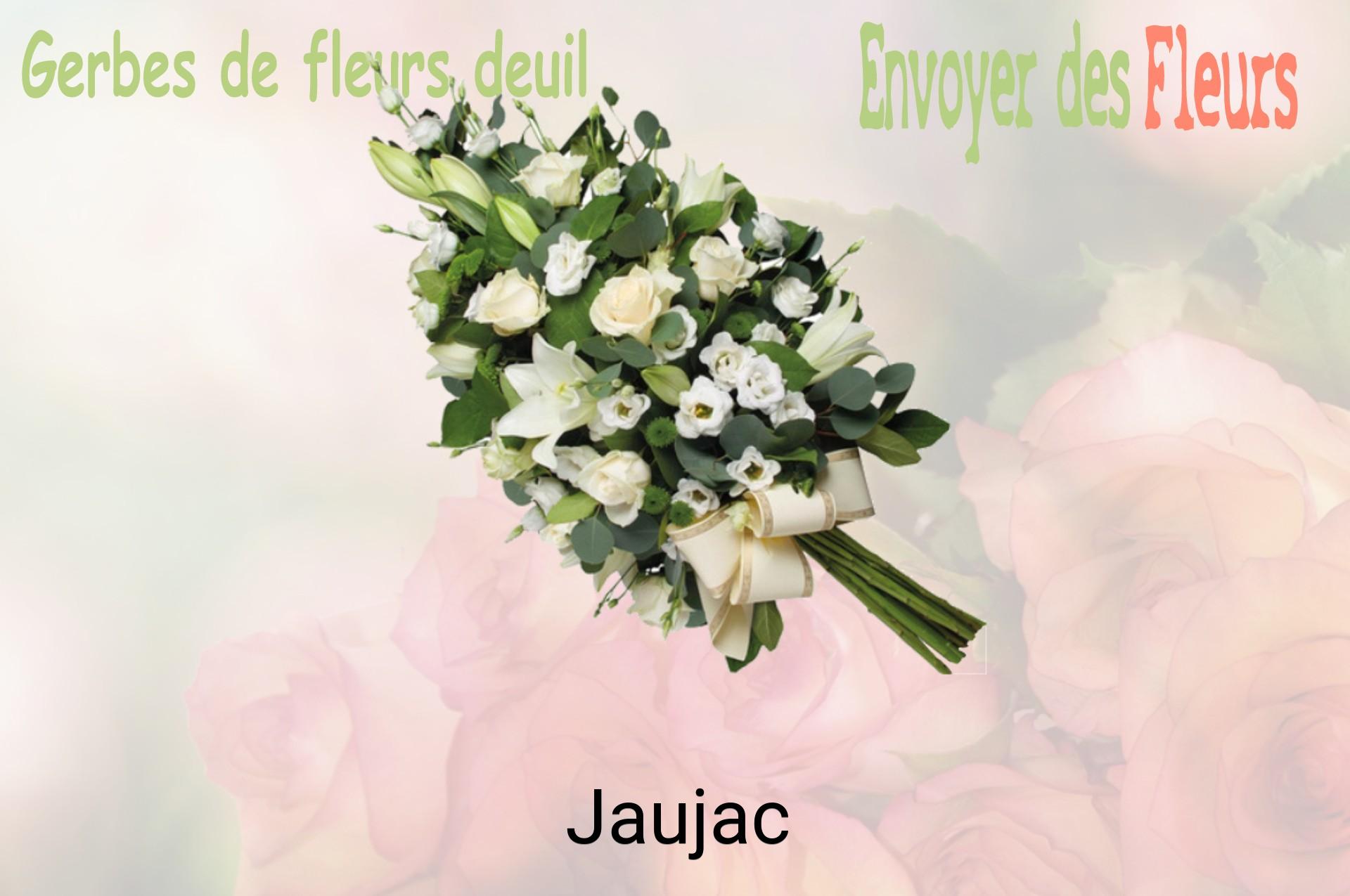 Gerbe de fleurs de deuil livrée à Jaujac